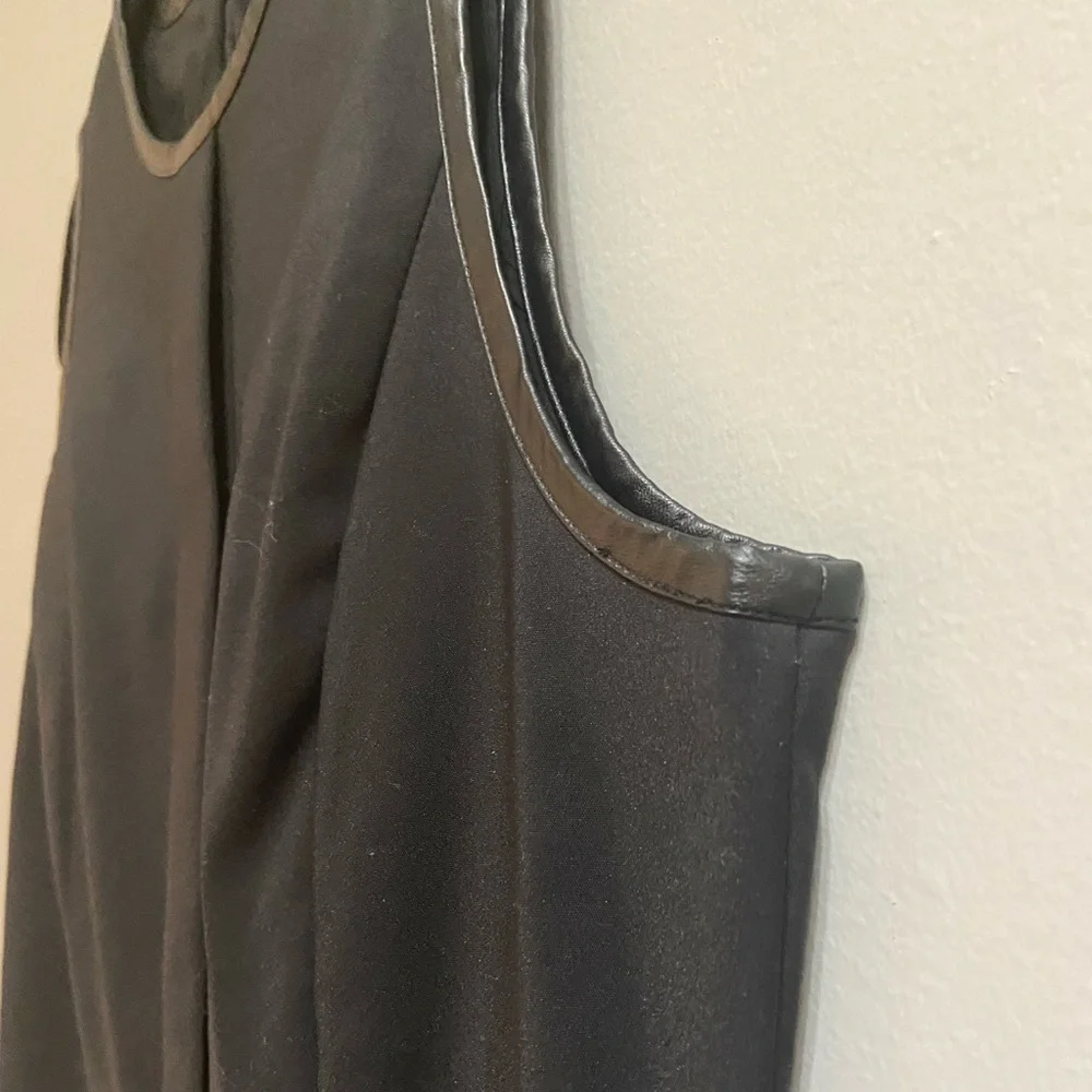 Armani Exchange Faux-Leather Mini Dress, Size 10 - Picture 8 of 13